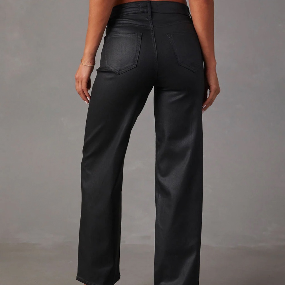 VICI Icon Coated High Rise Straight Jean